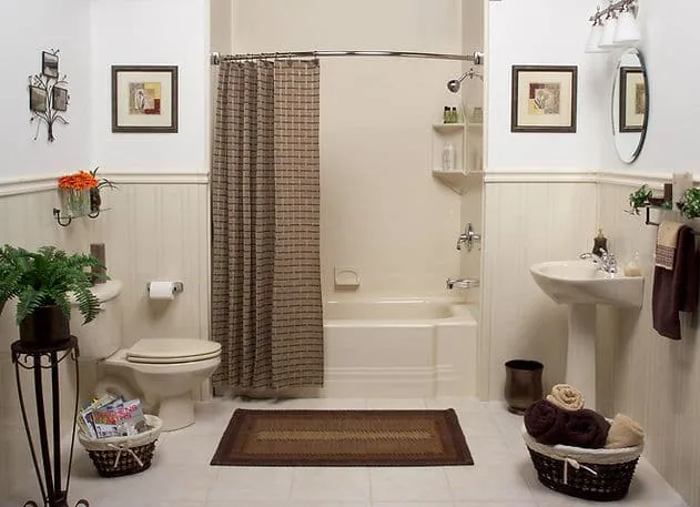 Bathroom before and after remodeling